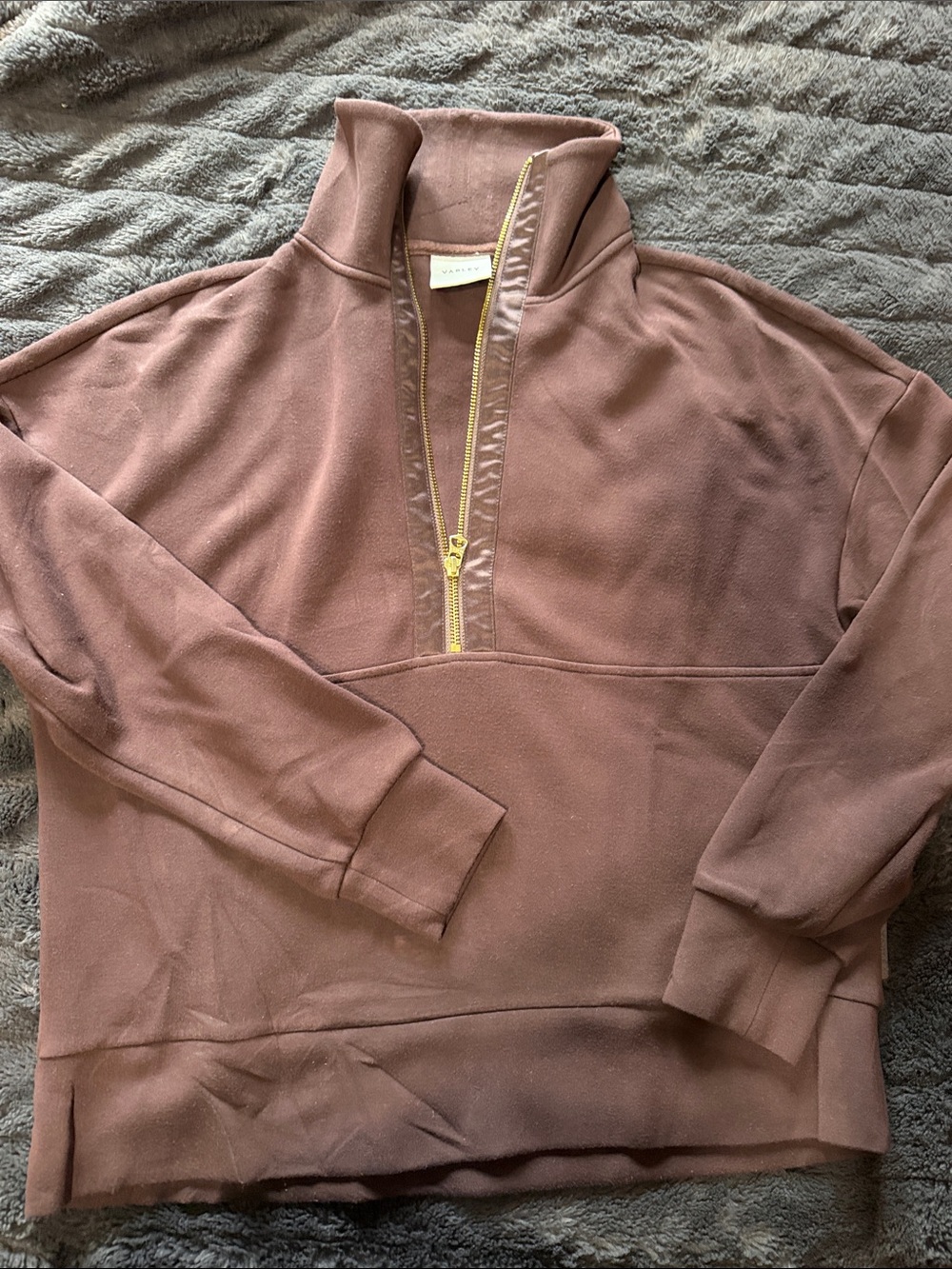 Varley Women’s Half-Zip Pullover Sweater - Brown